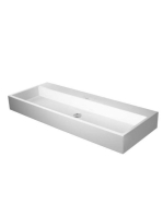 Duravit Vero Air csiszolt kerámia mosdó 120x47 cm, csaplyuk és túlfolyó nélkül, alpin fehér 2350120079