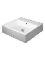Duravit Vero Air csiszolt kerámia mosdó 50x47 cm, WonderGliss bevonattal, csapfurat nélkül, alpin fehér 23505000281