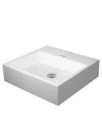 Duravit Vero Air csiszolt kerámia mosdó 50x47 cm, WonderGliss bevonattal, csaplyuk és túlfolyó nélkül, alpin fehér 23505000791