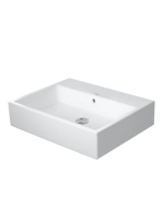 Duravit Vero Air csiszolt kerámia mosdó 60x47 cm, WonderGliss bevonattal, csapfurat nélkül, alpin fehér 23506000281