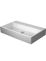 Duravit Vero Air csiszolt kerámia mosdó 80x47 cm, WonderGliss bevonattal, csaplyuk és túlfolyó nélkül, alpin fehér 23508000791