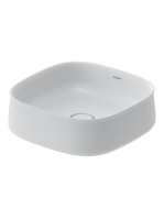 Duravit Zencha kerámia mosdótál 42x42 cm, WonderGliss bevonattal, matt fehér 23734232791