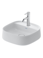 Duravit Zencha kerámia mosdótál 42x42 cm WonderGliss bevonattal, matt fehér 23744232711