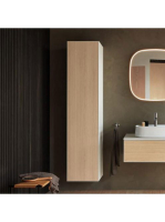 Duravit Zencha magas szekrény 176x40 cm, jobbos, natur tölgy/matt fehér ZE1352R30840000