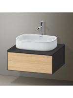 Duravit Zencha alsószekrény 65x55 cm 1 fiókkal, fiókrendező nélkül, natúr tölgy/matt grafit ZE4810030800000