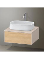 Duravit Zencha alsószekrény 65x55 cm 1 fiókkal, fiókrendező nélkül, natúr tölgy/matt taupe ZE4810030830000