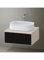Duravit Zencha alsószekrény 65x55, dió fiókrendezővel, strukturált fekete/matt taupe ZE4810063830E00