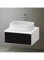 Duravit Zencha alsószekrény 65x55, tölgy fiókrendezővel, strukturált fekete/matt fehér ZE4810063840I00