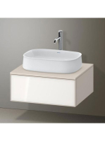 Duravit Zencha alsószekrény 65x55, tölgy fiókrendezővel, fehér üveg/matt taupe ZE4810064830I00