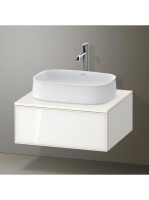 Duravit Zencha alsószekrény 65x55, dió fiókrendezővel, fehér üveg/matt fehér ZE4810064840E00