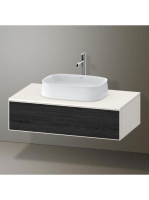 Duravit Zencha fiókos alsószekrény 100, tölgy fiókrendezővel, fekete tölgy/matt fehér ZE4811016840I00