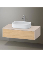 Duravit Zencha fiókos alsószekrény 100, tölgy fiókrendezővel, natúr tölgy/matt taupe ZE4811030830I00