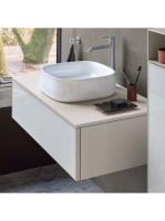 Duravit Zencha fiókos alsószekrény 100, tölgy fiókrendezővel, fehér üveg/matt taupe ZE4811064830I00