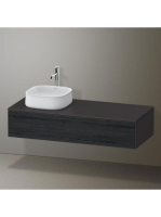 Duravit Zencha balos alsószekrény 130, dió fiókrendezővel, fekete tölgy/matt grafit ZE4812L16800E00