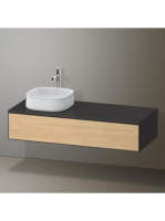 Duravit Zencha balos alsószekrény 130, dió fiókrendezővel, natúr tölgy/matt grafit ZE4812L30800E00