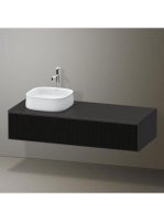 Duravit Zencha balos alsószekrény 130, tölgy fiókrendezővel, strukturált fekete/matt grafit ZE4812L63800I00