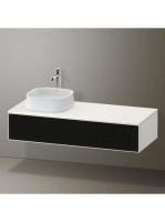 Duravit Zencha balos alsószekrény 130, dió fiókrendezővel, strukturált fekete/matt fehér ZE4812L63840E00