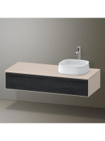 Duravit Zencha jobbos alsószekrény 130, tölgy fiókrendezővel, fekete tölgy/matt taupe ZE4812R16830I00