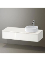 Duravit Zencha jobbos alsószekrény 130, fiókrendező nélkül, fehér üveg/matt fehér ZE4812R64840000