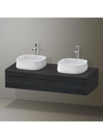 Duravit Zencha fiókos alsószekrény 130, dió fiókrendezővel, fekete tölgy/matt grafit ZE4813B16800E00