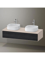 Duravit Zencha fiókos alsószekrény 130, dió fiókrendezővel, fekete tölgy/matt taupe ZE4813B16830E00
