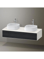 Duravit Zencha fiókos alsószekrény 130, dió fiókrendezővel, fekete tölgy/matt fehér ZE4813B16840E00