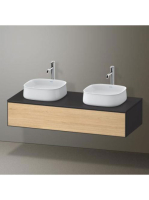 Duravit Zencha fiókos alsószekrény 130, dió fiókrendezővel, natúr tölgy/matt grafit ZE4813B30800E00