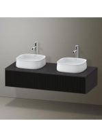 Duravit Zencha fiókos alsószekrény 130, dió fiókrendezővel, strukturált fekete/matt grafit ZE4813B63800E00