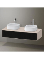 Duravit Zencha fiókos alsószekrény 130, fiókrendező nélkül, strukturált fekete/matt taupe ZE4813B63830000