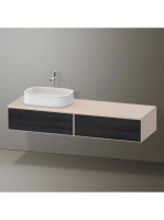 Duravit Zencha balos alsószekrény 160, tölgy fiókrendezővel, fekete tölgy/matt taupe ZE4814L16830K00