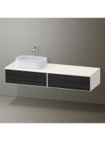 Duravit Zencha balos alsószekrény 160, tölgy fiókrendezők, fekete tölgy/matt fehér ZE4814L16840L00