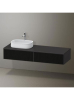 Duravit Zencha balos alsószekrény 160, dió fiókrendezővel, textúrált fekete/matt grafit ZE4814L63800F00