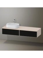 Duravit Zencha balos alsószekrény 160, fiókrendező nélkül, textúrált fekete/matt taupe ZE4814L63830000
