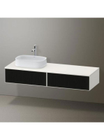 Duravit Zencha balos alsószekrény 160, dió fiókrendezővel, textúrált fekete/matt fehér ZE4814L63840G00