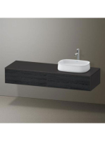 Duravit Zencha jobbos alsószekrény 160, dió fiókrendezővel, fekete tölgy/matt grafit ZE4814R16800G00