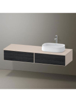 Duravit Zencha jobbos alsószekrény 160, dió fiókrendezővel, fekete tölgy/matt taupe ZE4814R16830F00
