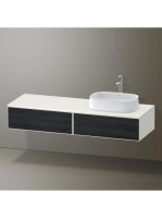 Duravit Zencha jobbos alsószekrény 160, dió fiókrendezővel, fekete tölgy/matt fehér ZE4814R16840G00