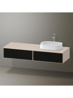 Duravit Zencha jobbos alsószekrény 160, dió fiókrendezővel, textúrált fekete/matt taupe ZE4814R63830F00