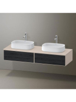 Duravit Zencha fiókos alsószekrény 160, fiókrendező nélkül, fekete tölgy/matt taupe ZE4815B16830000