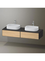 Duravit Zencha fiókos alsószekrény 160, dió fiókrendezővel, natúr tölgy/matt grafit ZE4815B30800F00