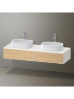 Duravit Zencha fiókos alsószekrény 160, dió fiókrendezővel, natúr tölgy/matt fehér ZE4815B30840G00