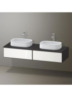 Duravit Zencha fiókos alsószekrény 160, fiókrendező nélkül, fehér üveg/matt grafit ZE4815B64800000