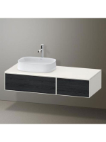 Duravit Zencha balos alsószekrény 130, dió fiókrendezővel, fekete tölgy/matt fehér ZE4816016840F00