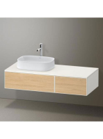 Duravit Zencha balos alsószekrény 130, dió fiókrendezővel, natúr tölgy/matt fehér ZE4816030840F00