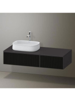 Duravit Zencha balos alsószekrény 130, dió fiókrendezővel, strukturált fekete/matt grafit ZE4816063800F00
