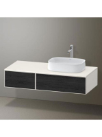 Duravit Zencha jobbos alsószekrény 130, fiókrendező nélkül, fekete tölgy/matt fehér ZE4817016840000