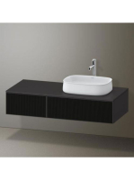 Duravit Zencha jobbos alsószekrény 130, tölgy fiókrendezővel, strukturált fekete/matt grafit ZE4817063800K00