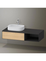 Duravit Zencha balos alsószekrény 130, dió fiókrendezővel, natúr tölgy/matt grafit ZE4818030800F00