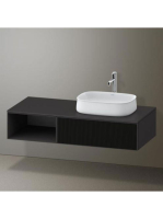 Duravit Zencha jobbos alsószekrény 130, tölgy fiókrendezővel, strukturált fekete/matt grafit ZE4819063800K00