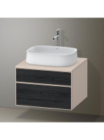 Duravit Zencha alsószekrény 65, dió fiókrendezővel, fekete tölgy/matt taupe ZE4820016830E00